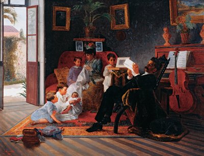 Scene of Adolfo Pintos Family by Jose Ferraz Almeida de Junior